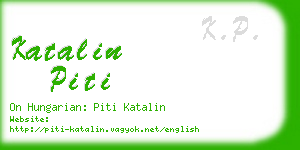 katalin piti business card